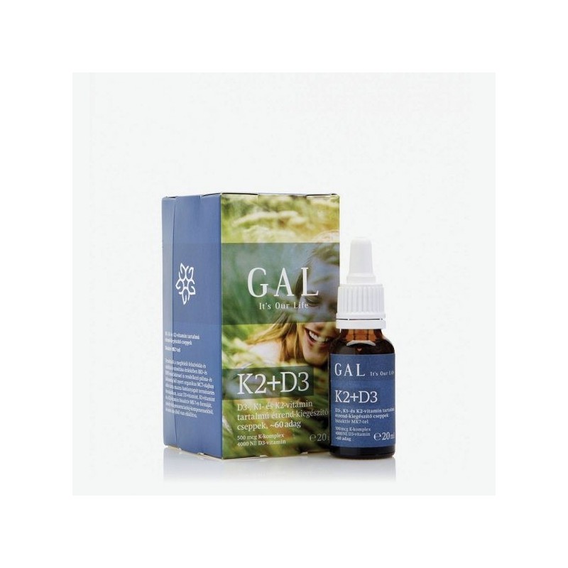 GAL K2+D3 vitamin, 500 mcg K-komplex + 4000 NE D3